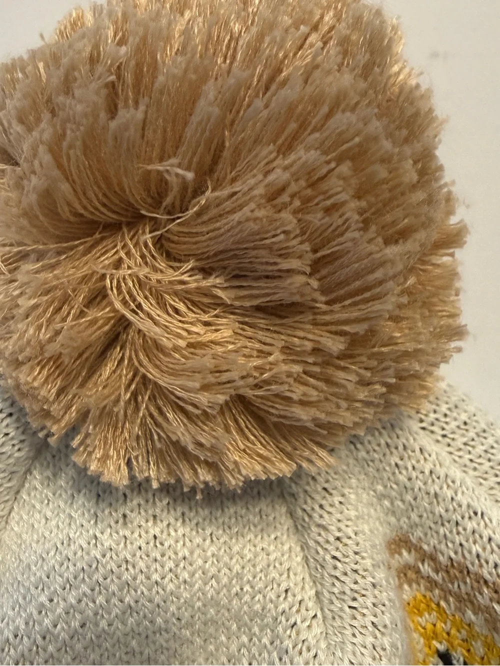 Patagonia Youth Powder Town Pom Beanie Ridge Rose Knit Black